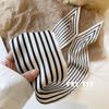 Nordic Striped Minimalist Silk Scarf - Women's Autumn Style, Flowing Ribbon & Decorative Neck Accessory, Long Thin Hairband