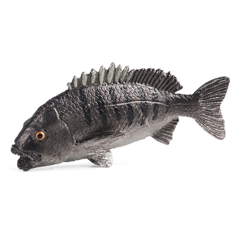Simulated Plastic Fish Models Realistic Bass Fake Fish for Home Decoration and Science Exhibits