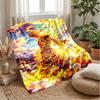Naruto Uzumaki Printed Flannel Blanket Skin Friendly Warm Decorative Throw for Indoor Couch Bed Daily Use