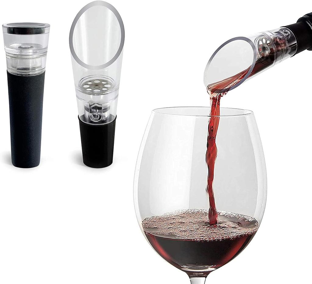 Vaccum Wine Bottle Stopper Fresh Wine  Aerator Wine Bottle Foil Cutter Wine Opener  In Box for Wine Accessories Home Bar Tools