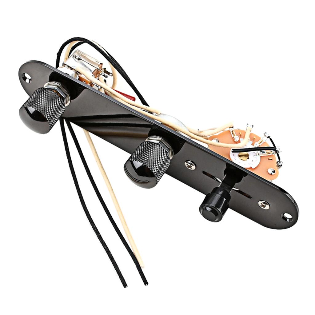 Placă de comandă pentru chitară Comutator cu 3 căi Placă de comandă precablată din metal Butoane pentru cablaje Piese de schimb standard pentru chitară