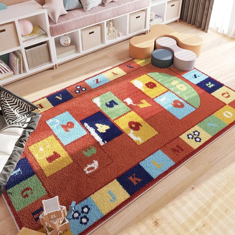 Children s Room Carpets Living Room Decoration Fluffy Large Area Rug Washable Lounge Carpet Hopscotch Modern Bedroom Rugs Mat 60x90cm
