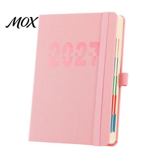 Elastic Strap Memo Book 2027 A5 Daily Planner, Vertical Grain Hardcover 320 Page Professional Planning Schedule Notebook, English Calendar Organizer