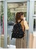 Bow Print Backpack for Junior/Senior High School, Versatile Casual Double-Compartment Student Bag