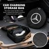 Oxford Cloth Car Charge Cable Case Organiser Waterproof Charging Gun Storage Bag For Benz AMG Exclusive A C E R V Class CLA CLS