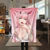1PC DARLING In the FRANXX Zero Two Print Flannel Blanket, High Quality All Seasons, Home Decor, Warmth and Comfort, Perfect for Christmas Gifts