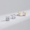 European & American Style Square Copper Zircon Stud Earrings
