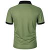 High End Men's Top Spring Summer Short Sleeved Casual Sports Comfortable Loose Breathable Stripe Contrasting Color T-shirt Polo Shirt Yasheng