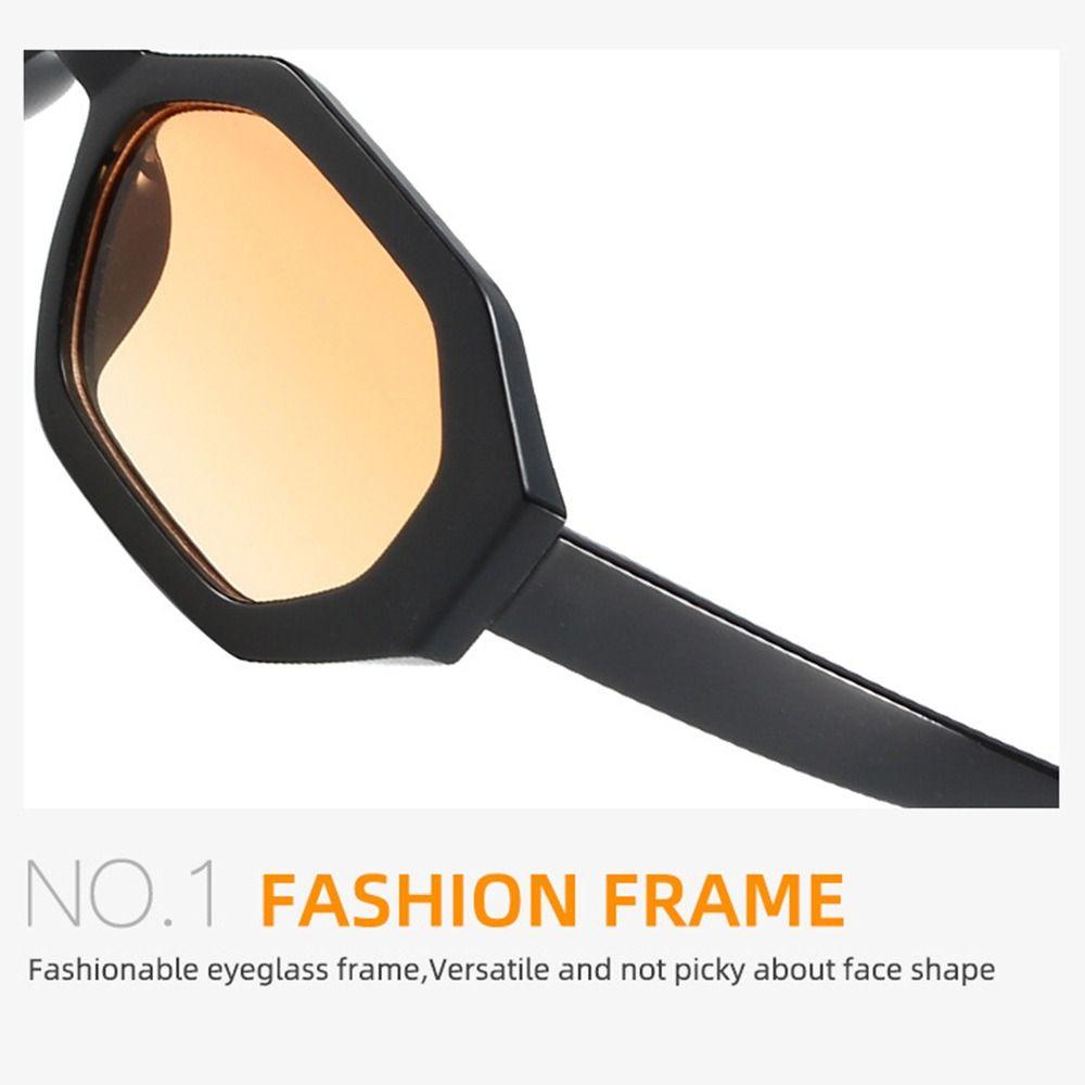 Small Polygonal Sunglasses UV 400 Rectangle Sunglasses Trendy Eyewear  for Women & Men