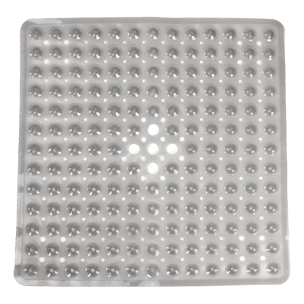 Square Bath Mat, Non-slip Bath Mat with Suction Cup, Bath Mat, Drain Hole, Machine Washable