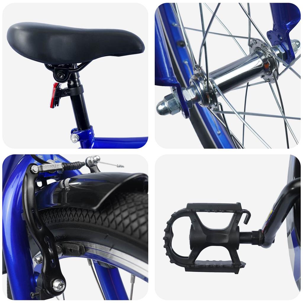 Kids  Bike 18 Inches for Ages 5 7 Dark Blue