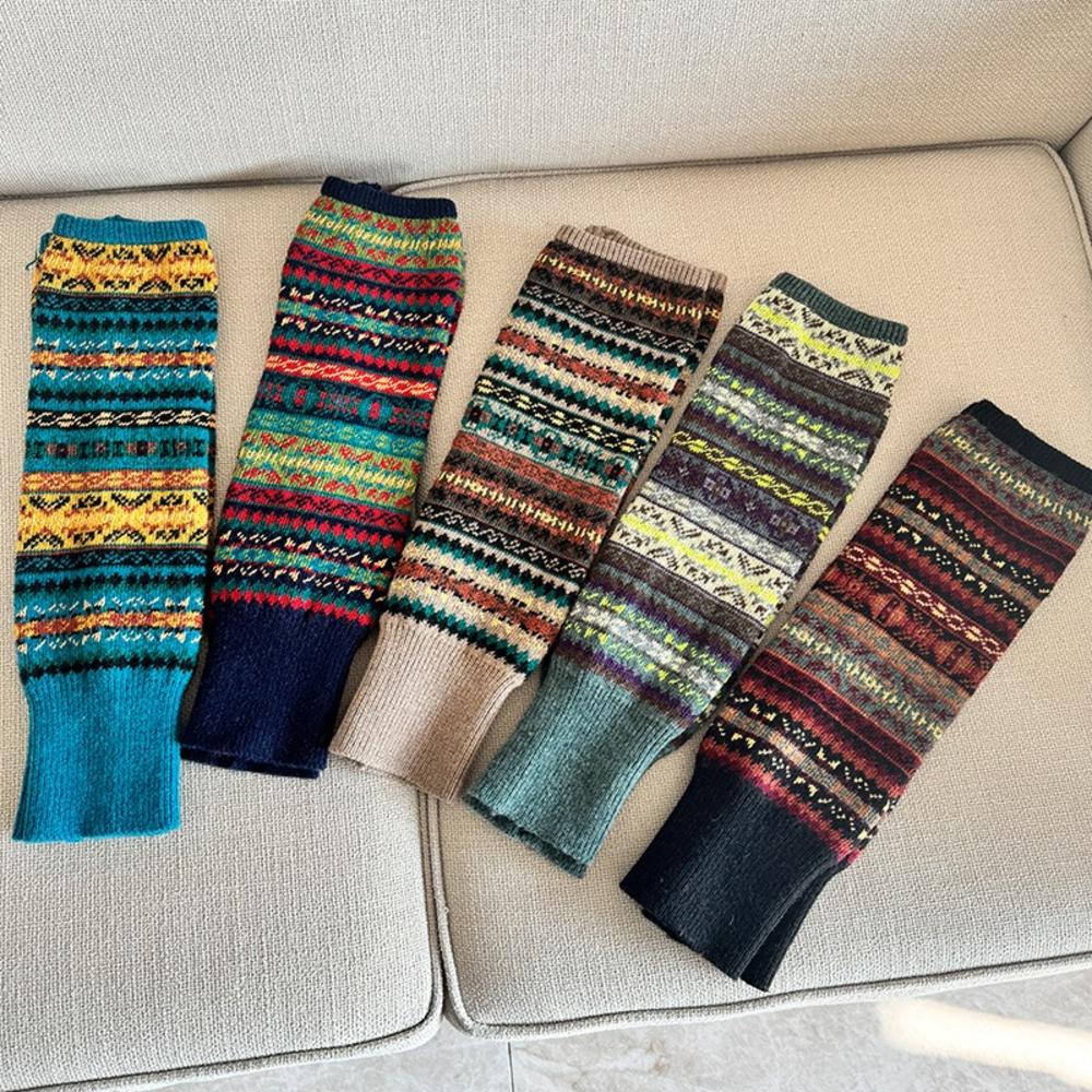 Warm Leg Covers Autumn and Winter Retro Ethnic Style Unique Personality Socks New Hot-selling Thickened and Lengthened Socks