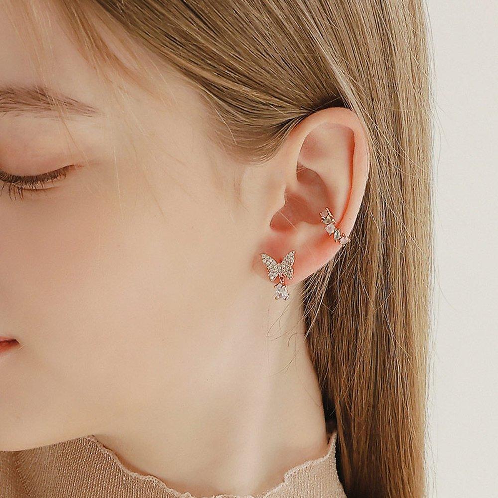 J.Lauren Pink Mint Cubic Rose Gold Ear Cuff M03778