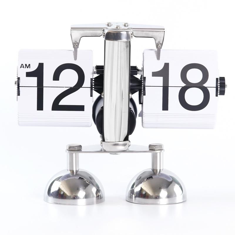 European Style Automatic Flip Desk Clock – Creative Small Mechanical Design for Living Room