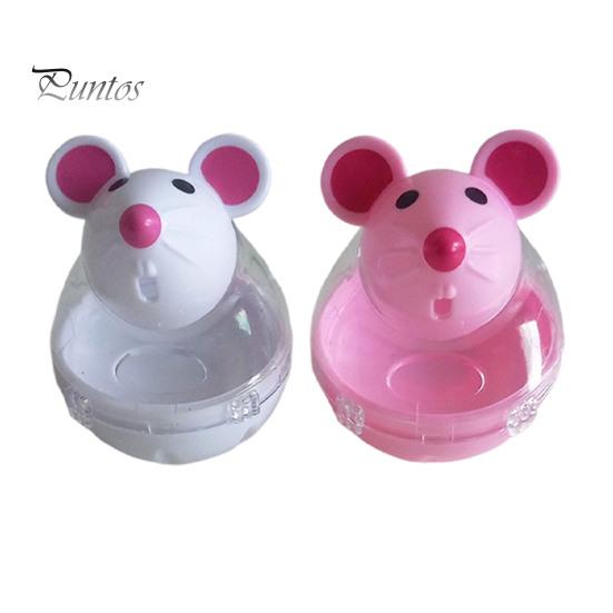 Cat Treat Dispenser Toy Large Capacity Transparent Design Mouse Shape Cat Interactive Toy Food Dispenser Treat Toy