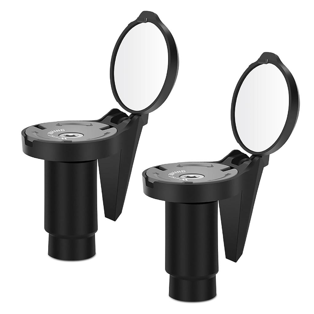 CAWKAY Bicycle Bar End Rearview Small Convex Round Handlebar Adjustable Wide Viewing Angle of Mirrors, Mirrors, Mirrors, Mirrors, Compatible, Angle,