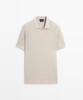 Masimodutti 100% Cotton Cable Knit Polo Sweater