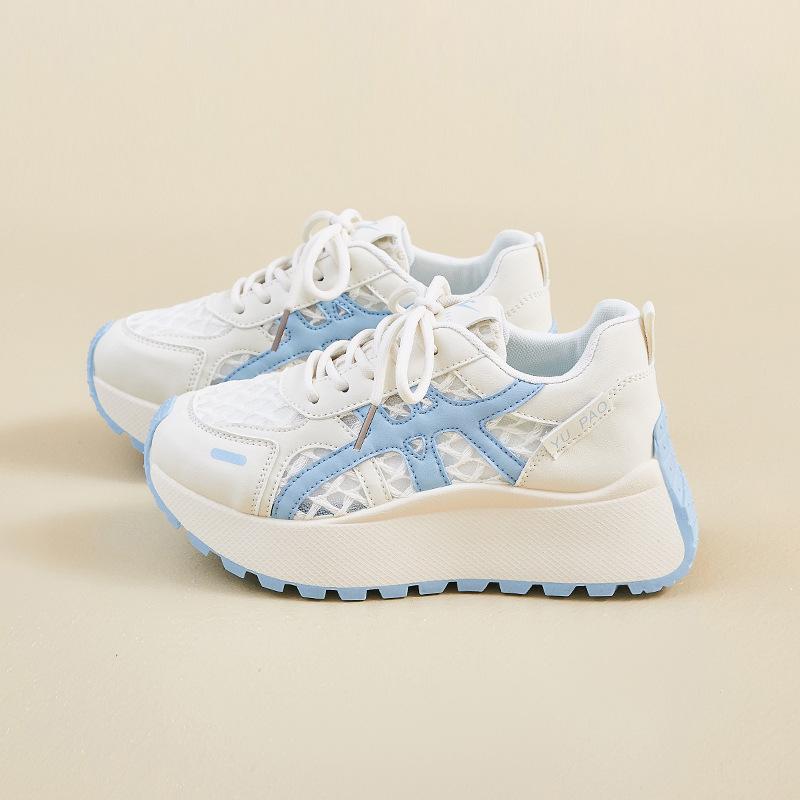 Korean version of the new dad shoes women's 2025 summer student sports thick-soled heightened casual shoes mesh breathable ZY2007