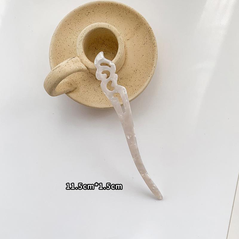 Mode Haarstäbe Haarspangen für Frauen Bunte Marmorstruktur Acetat Haarspange Mädchen Haaraccessoires Haarstäbe Neu