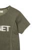DEINET Pigment Logo T-Shirt In Khaki