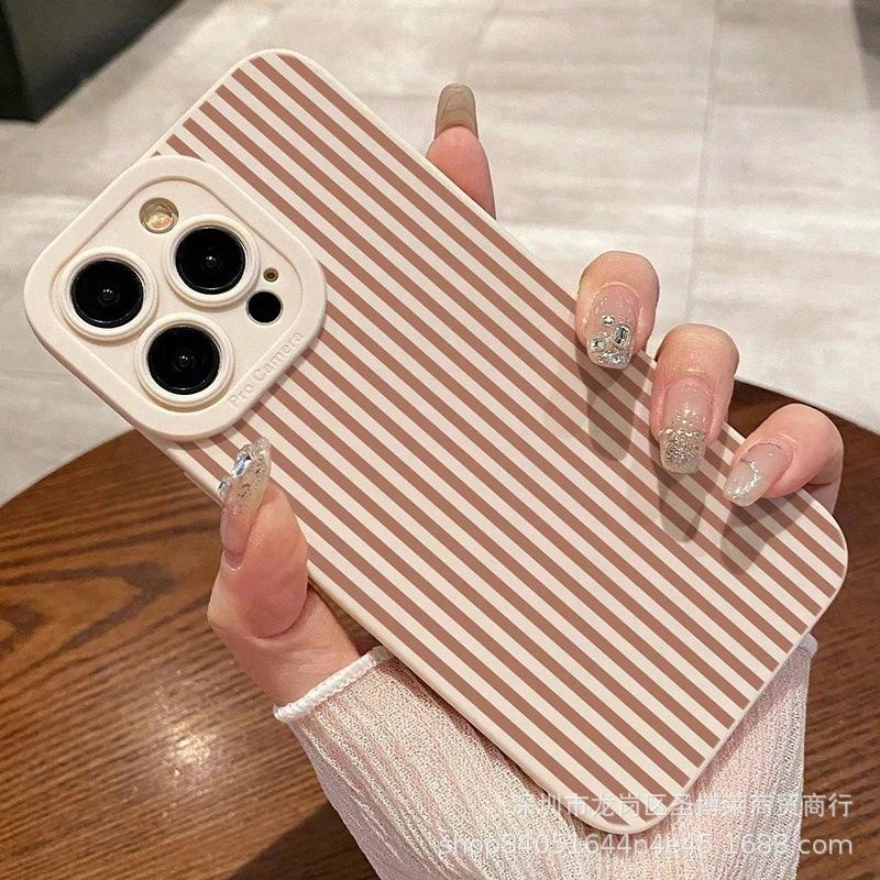 Pink stripe for iPhone 15 case iphone12promax case 14/13/11/XSMAX pupil eye 16