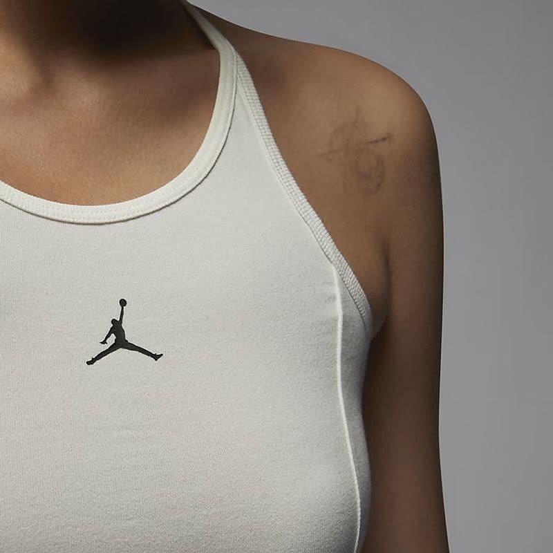 Jordan Solid Knit Slim Fit Slip Dress Women Dresses Sail-White FN5695-133