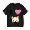 Short Sleeves Sports Fashion Streetwear Unisexga Teeshirt Love Rilakkuma Painting Tshirt Girls Clothing Cartoo Aesthetic Clothes