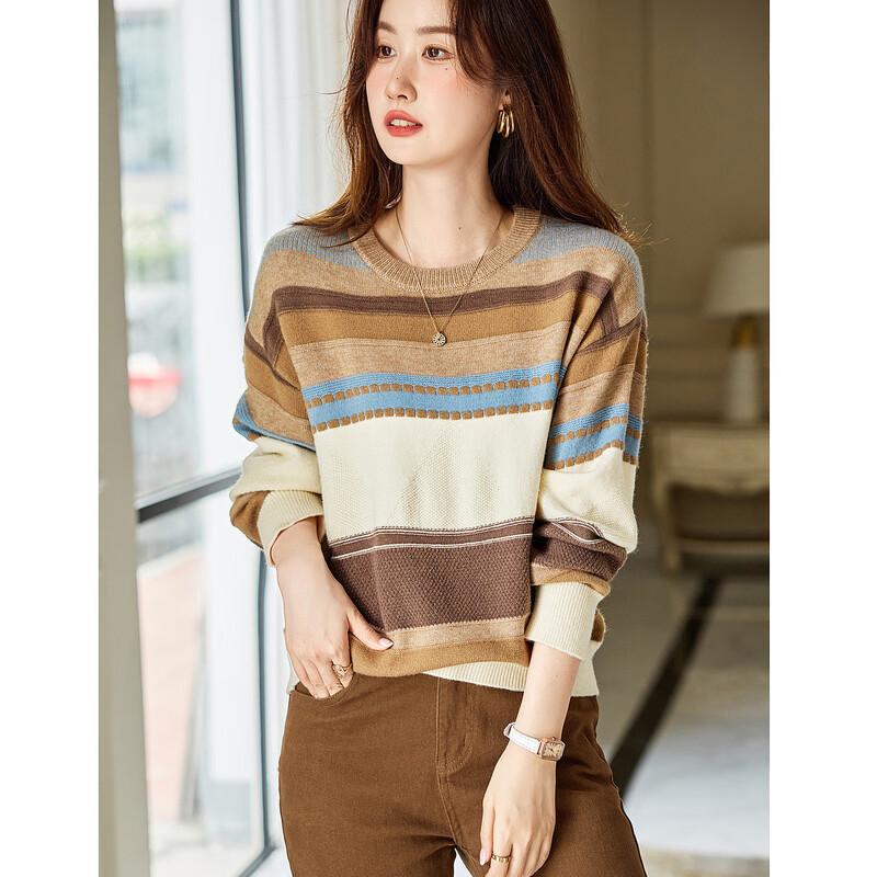 Demana Women's Striped Color-block Knit Sweater