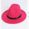Yousheng Mifelio Fedora Hats for Men Women Outbacks Belt Wide Hat Hats Vintage Buckle Baseball Caps Classic Mens Hats Hot Pink