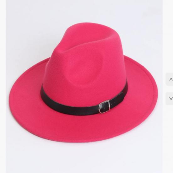 Yousheng Mifelio Fedora Hats for Men Women Outbacks Belt Wide Hat Hats Vintage Buckle Baseball Caps Classic Mens Hats Hot Pink