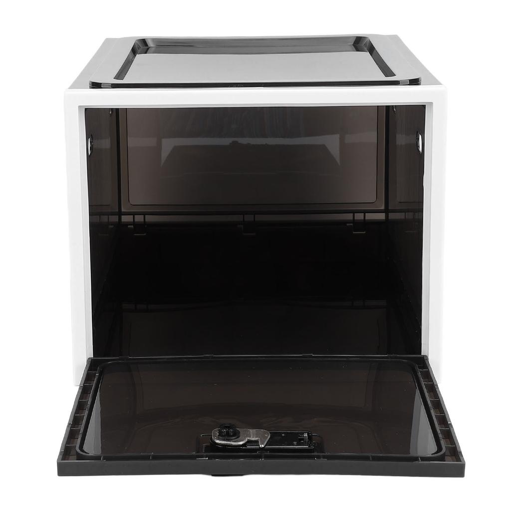 Fridge Lock Box Plastic Multifunctional Convenient Lockable Food Storage Cabinet for Home Black and