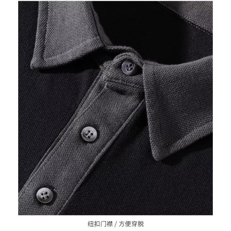 Men's Color Block Stripe Polo Shirt Casual Short Sleeve Loose Fit Streetwear Top