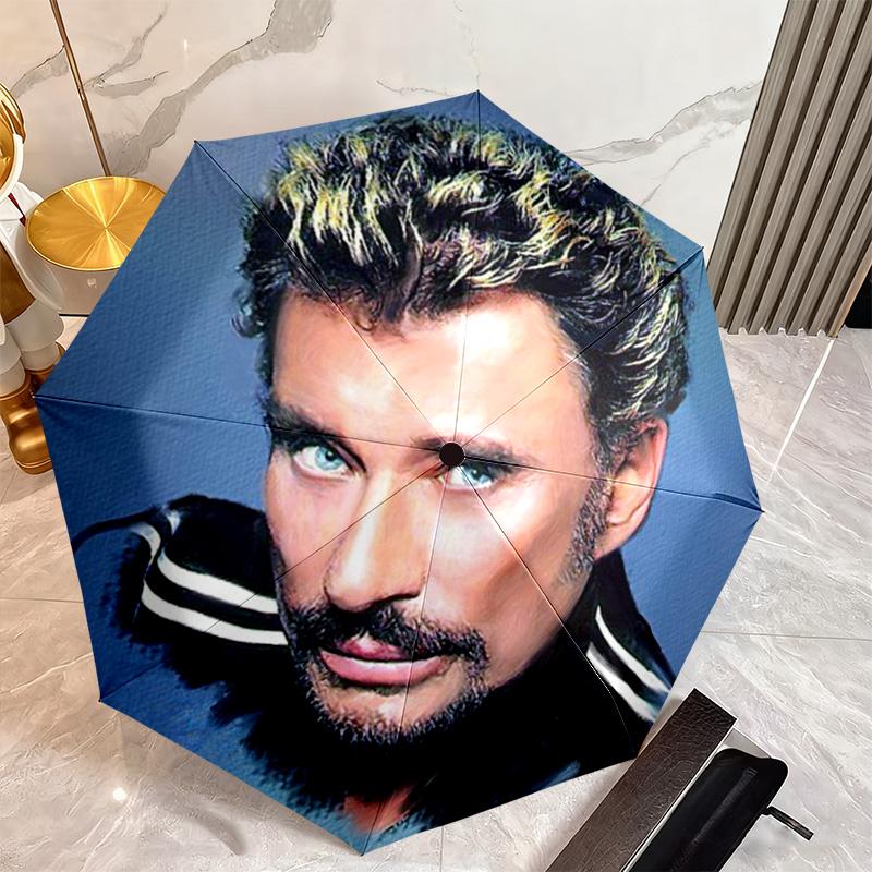 French legendary rock singer and actor Johnny Hallyday umbrella is suitable for all seasons, including home travel and outdoor activities Y4