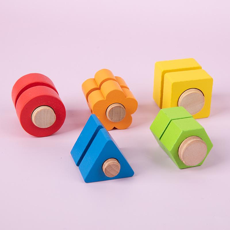 Montessori Wooden Post-Screwing Toy: Enhance Child's Hand-Eye Coordination & Parent-Child Interaction