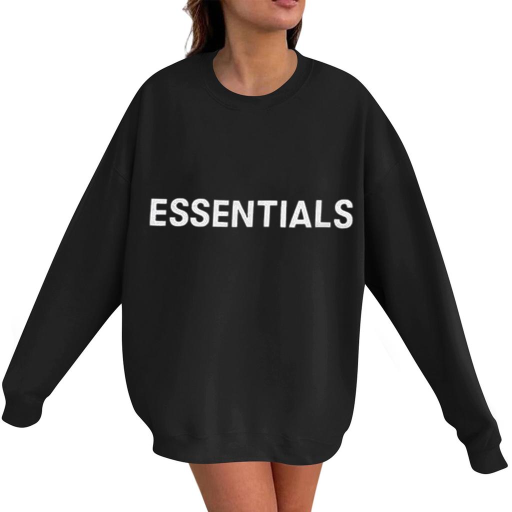 Unisex Printed Round Neck Long Sleeved Loose Fitting Long Sleeved Casual Long Sleeved Top Hoodie