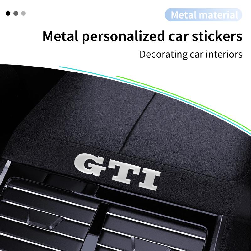 3D Metal Car Emblem Letter Decorative Stickers Badge Decal For Volkswagen VW Golf GTI Polo Passat Scirocco Tiguan Jetta Touareg