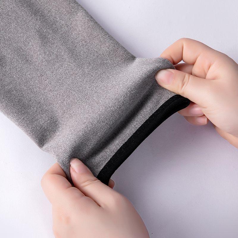 Unisex German Fleece Knee & Leg Warmers Invisible Anti-Slip Fleece-Lined Joint Warmth for Air-Conditioned Rooms