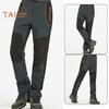 Pánské horolezecké kalhoty elastický pas knoflík zip poklop Sportovní kalhoty s kapsami Patchwork Barva Silná plyšová podšívka Outdoorové aktivity Turistické kalhoty