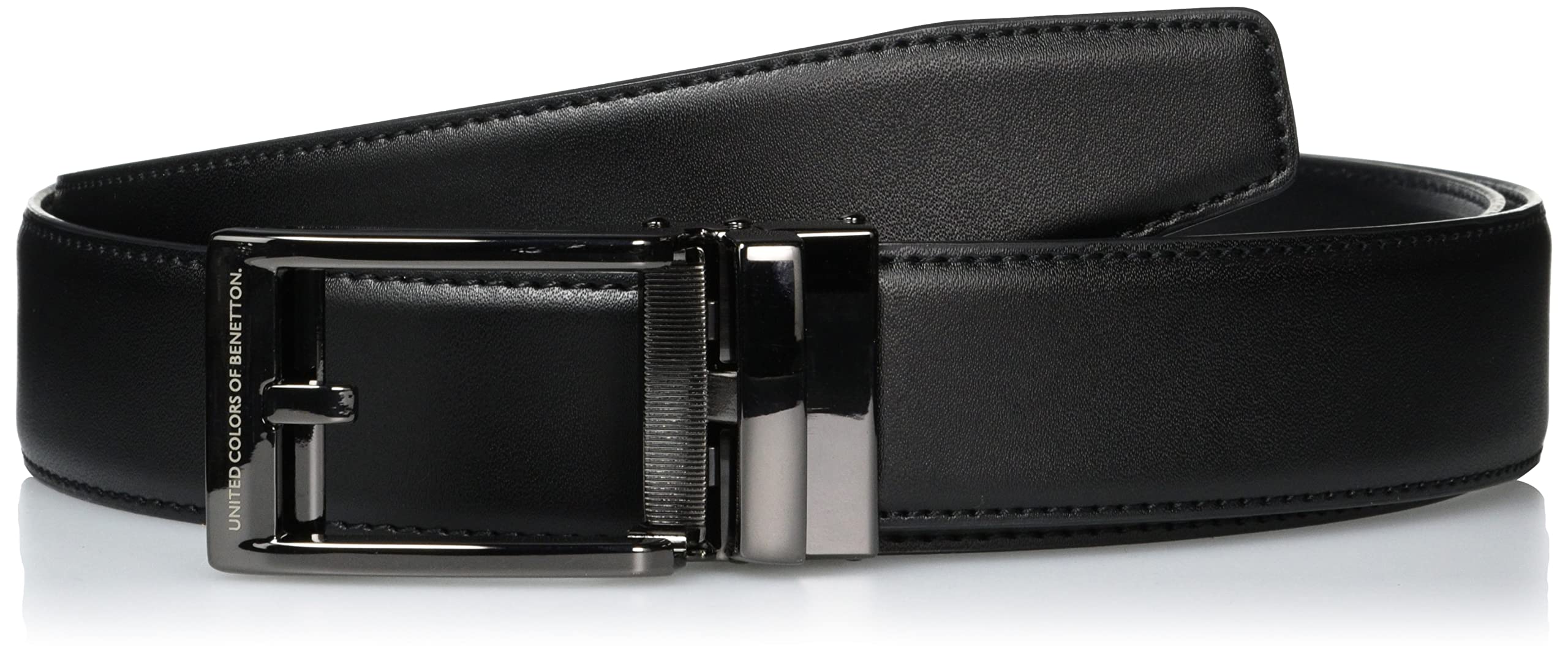 

Мужской однотонный ремень United Colors of Benetton 2048, черный, свободный размер