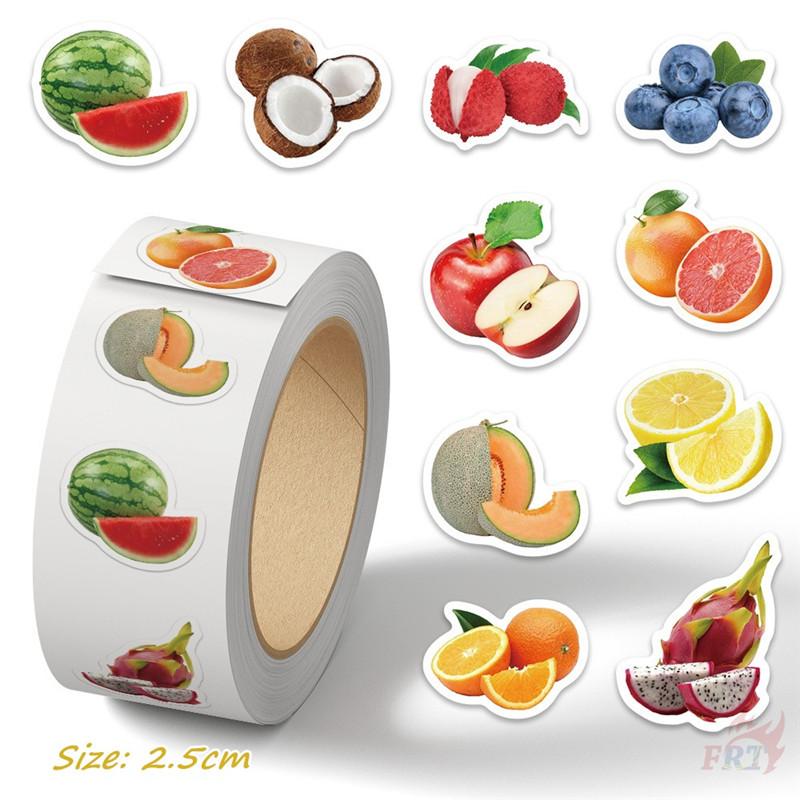 500 buc/rol Autocolante recompense pentru copii cu fructe proaspete - DIY Albume de scrapbooking Decor Etichete de sigiliu Autocolante