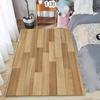 Retro Imitation Wood Panel Pattern Kitchen Area Carpet Floor Mat Suitable for Laundry Room Home Decoration Retro Wood Carpet