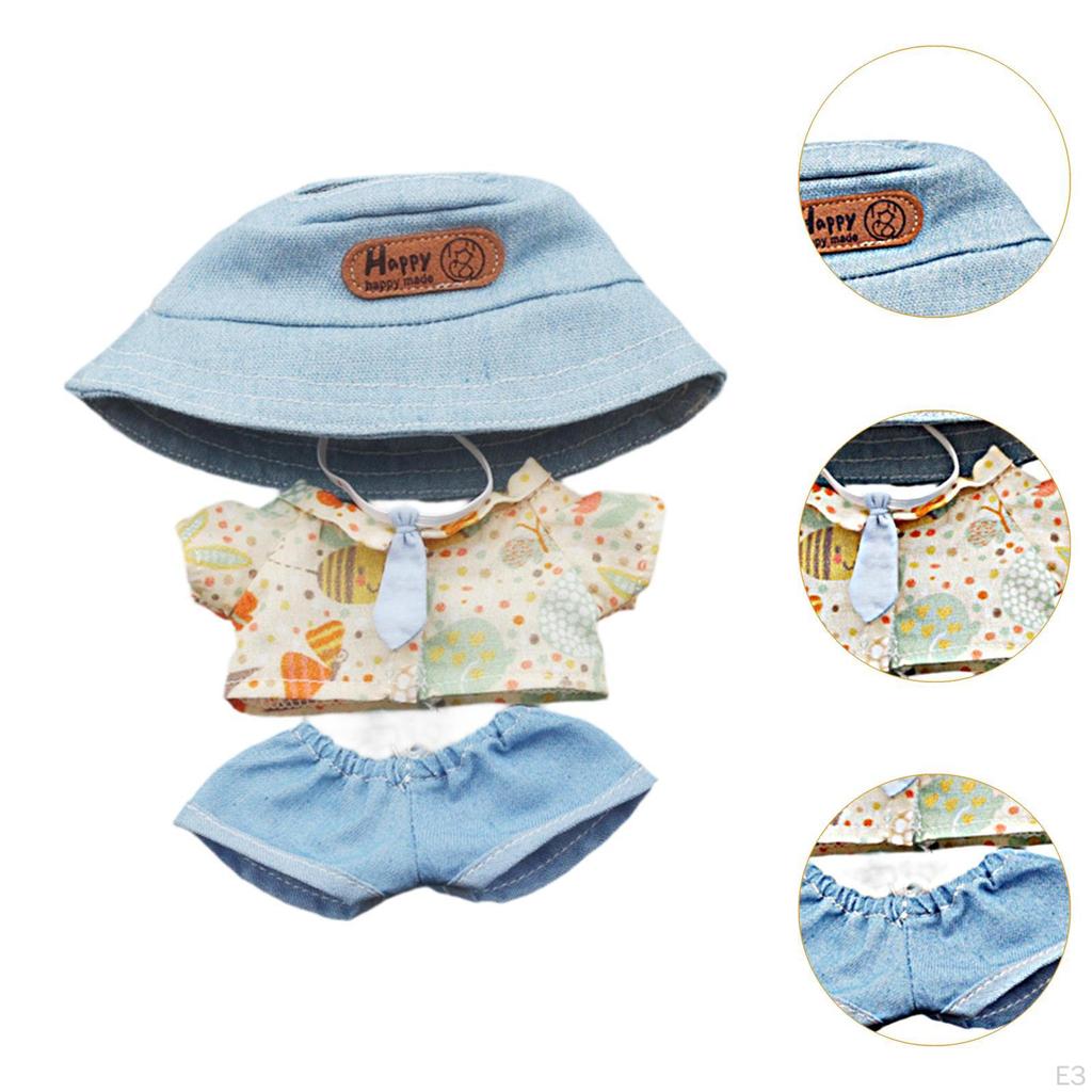 4 Pieces Mini 6 Inch Doll Clothes Cute Suit Set Pants Outifits