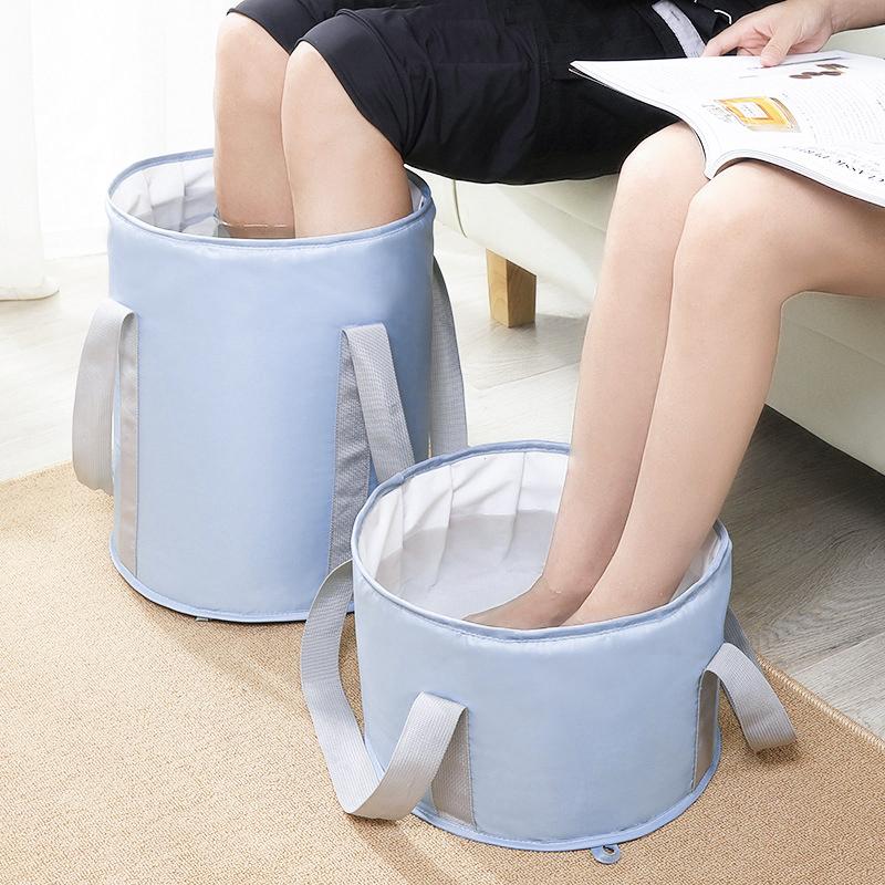 1PC Foldable Foot Bath Bag, Deep Bucket, Over The Calf, Household Foot Massage Device, Foot Washing Basin