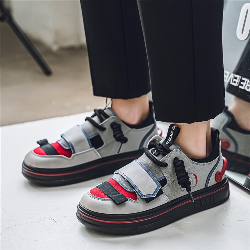 Fashion New Gray Suede Men's Skate Shoes Fashion Casual Designer Sneakers Men Comfortable Non-slip Men Skateboarding Shoes tenis hombre