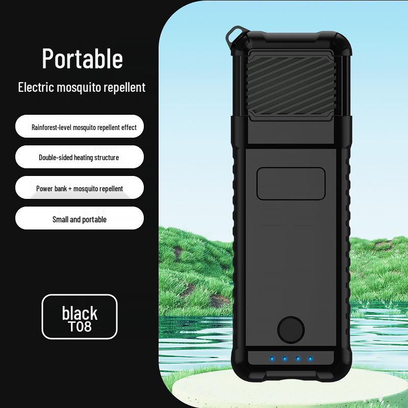 

Outdoor Portable Mosquito Repeller with Power Bank & Wireless Heating Lamp чёрный