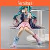 Cute Pink Sitting Pose Hatsune Miku Pvc Figure For Teens