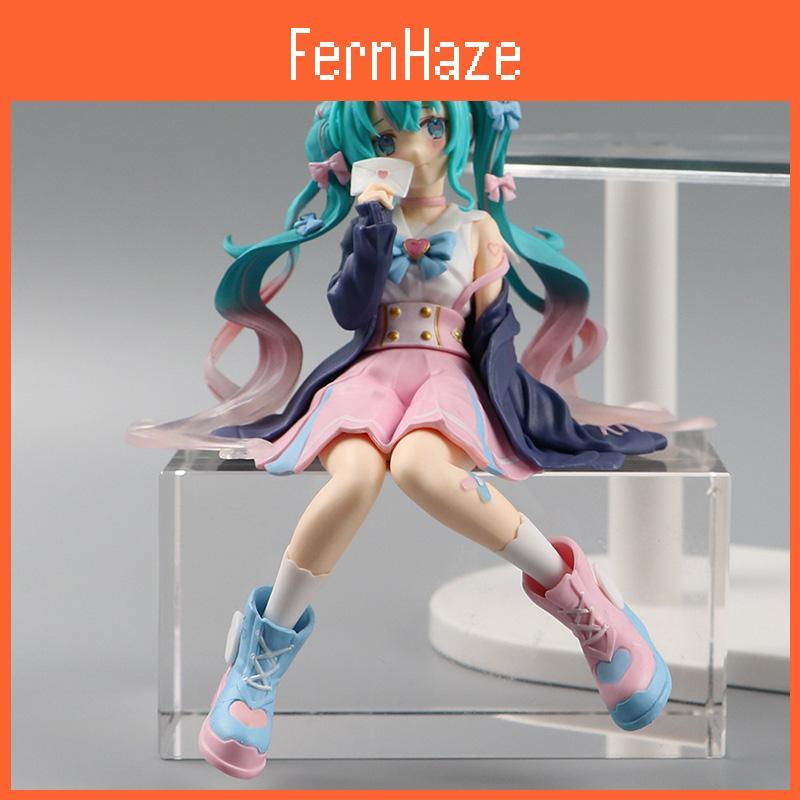 Cute Pink Sitting Pose Hatsune Miku Pvc Figure For Teens