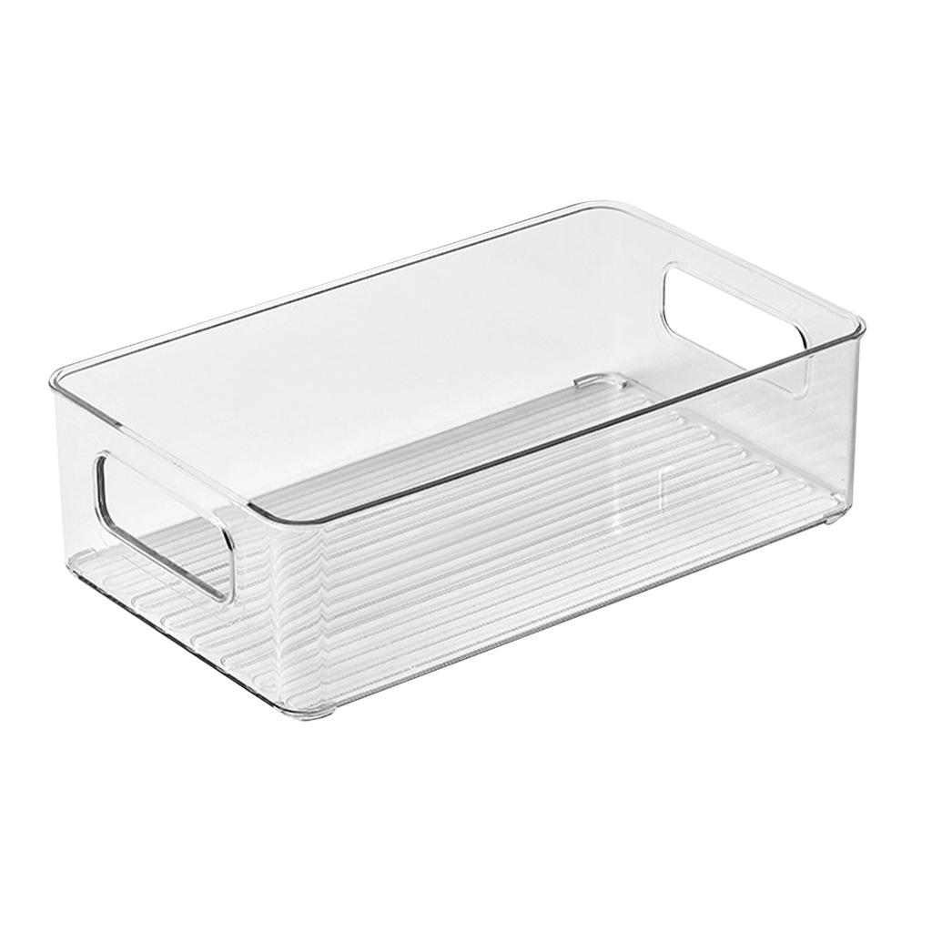 Makeup   PET Plastic Clr Bottom Stripes Desktop Storage Box for Skincare Stationary