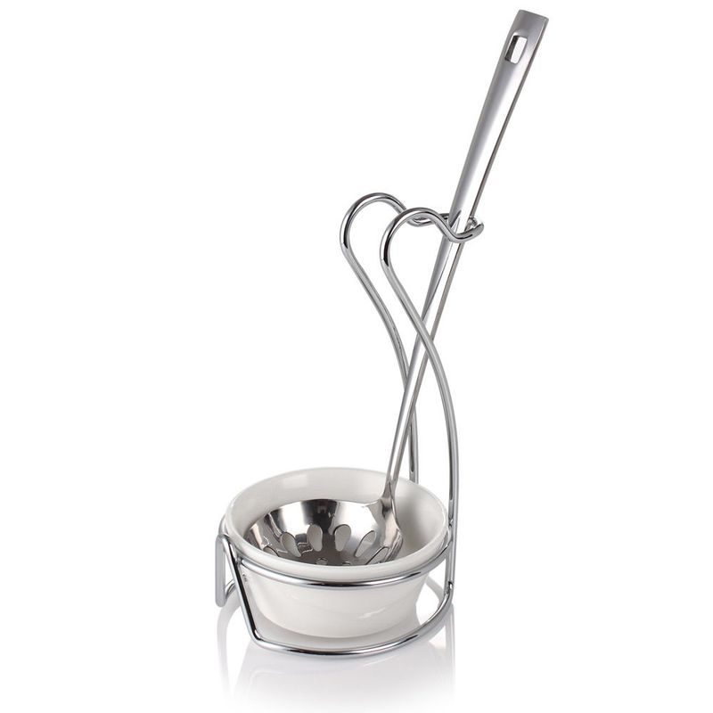 Restaurant Hot Pot Soup Ladle Shelf Stainless Steel Spoon Holder Colander Tableware Shelf Hotel Soup Ladle Rest