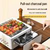 Square Dual-Use Charcoal & Electric BBQ Grill